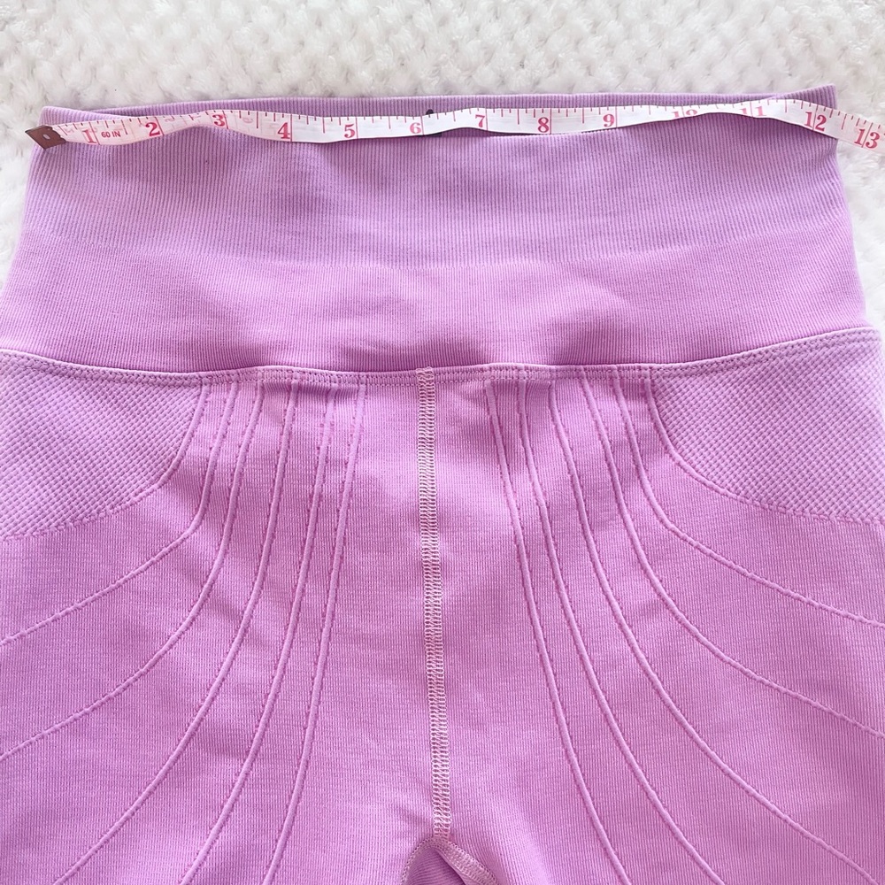 Free People FP Movement Essence High Waisted Leggings Pink Purple Rainbow M/L - Picture 7 of 9